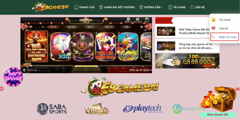 Tổng hợp các game bài đổi thưởng tặng code tân thủ cực giá trị 3 Bạn có thể nhận gift code tân thủ tại 68gamebai một cách dễ dàng