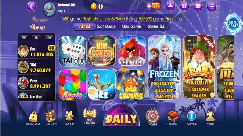 Sieunovip Vin - Cổng game uy tín hàng đầu cho mọi người chơi! 6 Giao diện của sieunovip vin