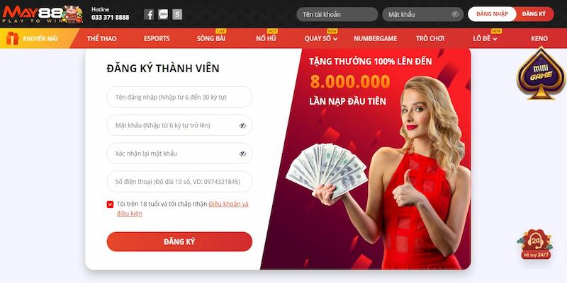 May88 win - Thiên Đường Giải Trí Cá Cược Đỉnh Cao Cho Anh Em 4 Hướng dẫn đăng ký tài khoản May88win siêu nhanh chóng