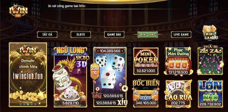 Iwin - Cổng game đổi thưởng hot hit nhất hiện nay 4 Mini game siêu hot tại Iwin