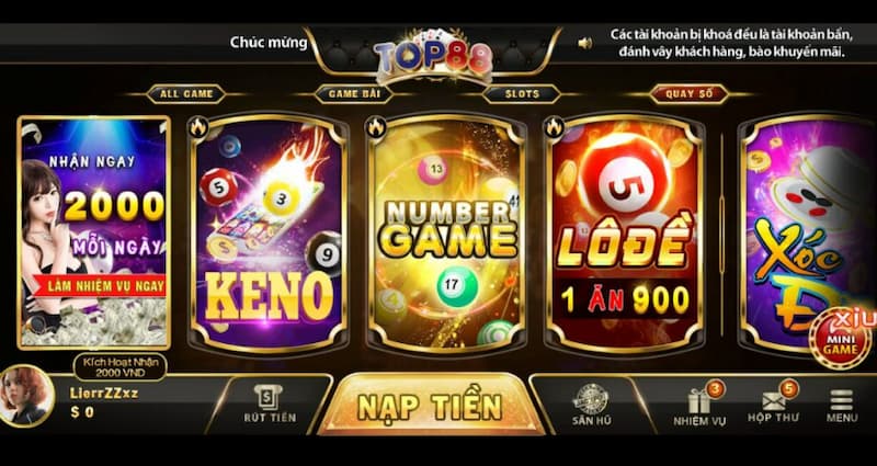 Top88 – Cổng game với nhiều sự hấp dẫn và uy tín nhất hiện nay 2 Những trò chơi đặc biệt chỉ có tại cổng game Top88