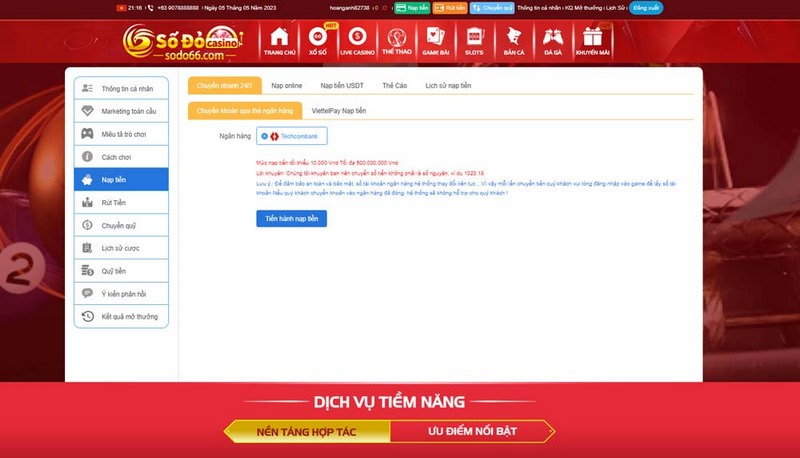 Sodo - Cổng game chất lượng bậc nhất khu vực châu Á 5 Cách nạp tiền đơn giản, nhanh chóng tại Sodo